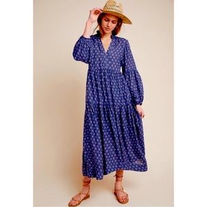 Anthropologie Maeve Tamarind Tiered Maxi Dress XL